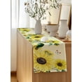thumbnail image 5 of Table Runner 72 Inches Long for Kitchen Dining, Sunflowers Dresser Scarf Farmhouse, Dining Table Decorations for Wedding/Parties, Spring Botanical Watercolor Blossom Flowers 13 x 72 In, 5 of 8