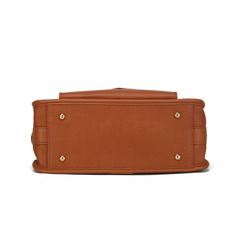 MKF Collection Vanya Vegan Leather Women's Shoulder Bag, Functional Crossbody Purse Handbag by Mia K - Mustard MKF Collection Vanya Vegan Leather Women's Shoulder Bag, Functional Crossbody Purse Handbag by Mia K - Mustard