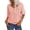 Dark pink, variant on Women's Summer V-neck Solid Color Half Sleeve Match Simple Casual T-shirt Tops