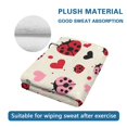 thumbnail image 4 of Yuyamidu Cute Ladybug Golf Towel Heart Large Golf Towels Coral Velvet Golf Accessories Soft Comfortable Fabric Lightweight and Easy to Carry for Outdoor Sports, 4 of 7