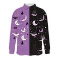 thumbnail image 4 of Awdenio Mens Shirts Long Sleeve Cute Halloween Shirts Print Casual Vintage Classic Golf Shirt, 4 of 7