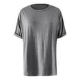 thumbnail image 7 of Women Oversized T Shirt 60 Polyester 35 Rayon 5 Spandex Crewneck Short Sleeve for All Seasons, 7 of 7