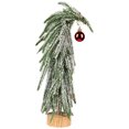 thumbnail image 4 of Flocked Curved Artificial Christmas Tree with Red Ornaments - 15", 4 of 6