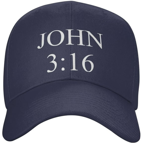 Hat John 3:16 Believer Baseball Cap Men Funny Gift Trucker Hat Women Sun Hat Dad Cap Fishing hat Black