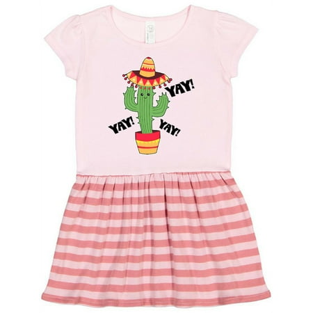 

Inktastic Cactus with Sombrero Cinco De Mayo Gift Toddler Girl Dress