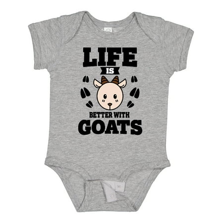 

Inktastic Life is Better with Goats Gift Baby Boy or Baby Girl Bodysuit