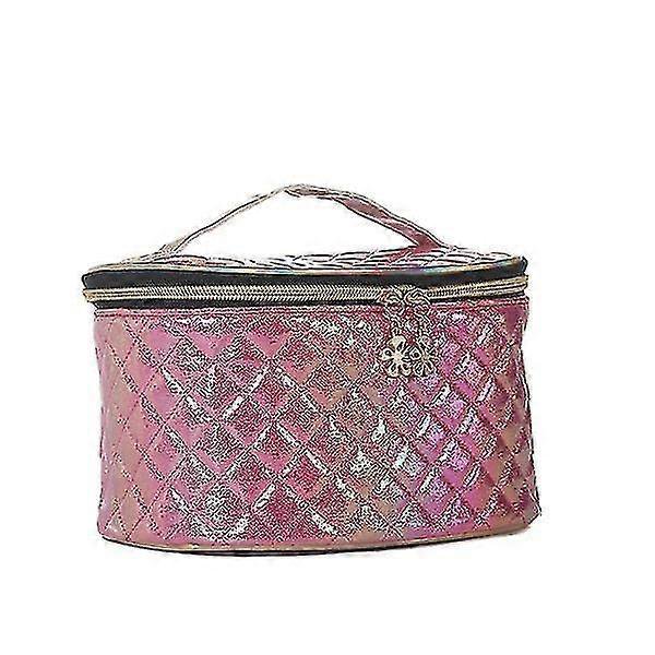 Cosmetic Bag Ladies Color Square Toiletry Storage Bag Dark Pink Creative Storage Handbag
