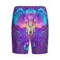 thumbnail image 4 of Picia Elephant in Tribal Style Pajama Shorts for Men, Men's Pajama Bottoms, Sleepwear,Short Pajama Pants-Medium, 4 of 9