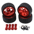 thumbnail image 3 of 4PCS RC Crawler Neumáticos Neumático de rueda con adaptacióndor de de rueda adaptaciónción a 1/14 RC Car 144001 A959 A949 A969 rojo CUTICAT rc neumáticos deriva coches ruedas de coche, 3 of 6