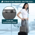 thumbnail image 3 of Travel Blanket Pillow, Soft Airplane 2-in-1 Combo Set, Plane Compact Packable, Flight Essentials Car Travelers Gifts Accessories, Luggage Backpack Strap, 60x43 Gray, 3 of 4