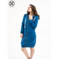 thumbnail image 5 of Luxtrada Women Winter Plus Size Long Hoodie Coat Warm Hooded Jacket Zip Parka Overcoats, 5 of 7