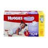 huggies little movers step 5 giant pack, 104 count