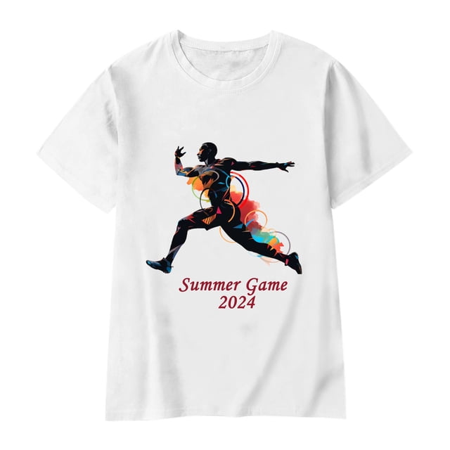 Playeras Cuello V Verano Niños Niñas Manga Corta Estampados Camiseta Tops Ropa