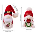 thumbnail image 5 of Mosey Christmas Gnome Doll with Wood Sign Handmade Knitted Hat Full Beard Braid Standing Faceless Gnome Desktop Ornament Decoration Xmas Party Supplies Gift, 5 of 7