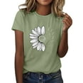thumbnail image 2 of DondPO Tshirts for Women,Summer Tops Women Sunflower Summer T Shirt Loose Blouse Tops Girl Graphic Casual Tees Graphic Tees,Tshirts Shirts,Women's Tops,Short Sleeve Tops Mint Green L, 2 of 5