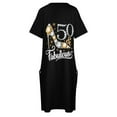 thumbnail image 4 of Camiseta de 50 cumpleaños. Camiseta "Fifty and Fabulous" para mujer. Vestido holgado con bolsillos, elegante vestido de boda., 4 of 6