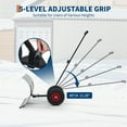 thumbnail image 3 of BeesClover Pelle Pousse-Neige de 29 Po de Large avec Roues, Pelle Pousse-Neige en Métal Robuste, Manche Ajustable, Lame Inclinée, Déneigement Efficace pour Chaussée, Entrée, 3 of 8