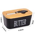 thumbnail image 3 of Larger Butter Dish with Cover and knife-Ceramics Butter Container with Lid for Countertop,Butter Dishes with Covers Perfect for East West Coast Butter, 3 of 9