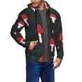 thumbnail image 2 of Goofa Amanita Mushroom Pattern Mens Full-zip Hoodie, Zip-up Pullover Hooded Sweatshirt, Kangaroo Pocket Hoodie Ideal for Daily Wear, Travel, and Home-, 2 of 5