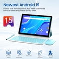 thumbnail image 2 of 10 inch Android 15 Tablet with Keyboard, 12GB RAM+64GB ROM+1TB Expend Tableta, 1.8Ghz Quad-Core Processor, 2 in 1 Tablet with Case/ Mouse/ Stylus/ 8MP Camera/ 6000mAh Battery/ 1280x800 HD Display, 2 of 9