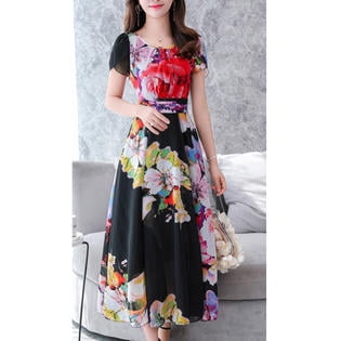 Junior Summer Holiday Long Floral Dress 