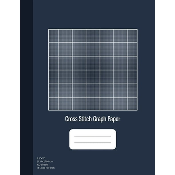 cross stitch graph paper 14 lines per inch graph paper for embroidery and needlework 8 5 x11 100 sheets paperback walmart com