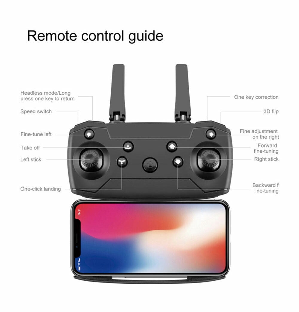 E88 PRO Mini Drone with Camera for Adults，RC Quadcopter Multirotors，Foldable UAV，WiFi HD FPV Live Video，One Key Take Off/Land，Altitude Hold，Headless Mode 360° Flip