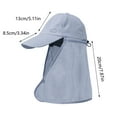 thumbnail image 3 of Under $1 PEONAVET Sun Hat 3 Ways To Wear Sunscreen Hat Men's and Women's Hiking and Fishing-drying Fisherman's Hat Outdoor Baseball with Shawl, 3 of 8
