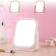 thumbnail image 1 of Espejo portátil de maquillaje de escritorio con soporte • Diseño compacto plegable • Beige y rosa • 7x6 pulgadas • Espejo de tocador de viaje y hogar, 1 of 6