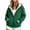 Green, variant on Luvrsol Hoodiess for Women Plus Size Zip Front Sweatshirt Jacket with Fleece Drawstring Pockets Winder Outerwear L-5XL