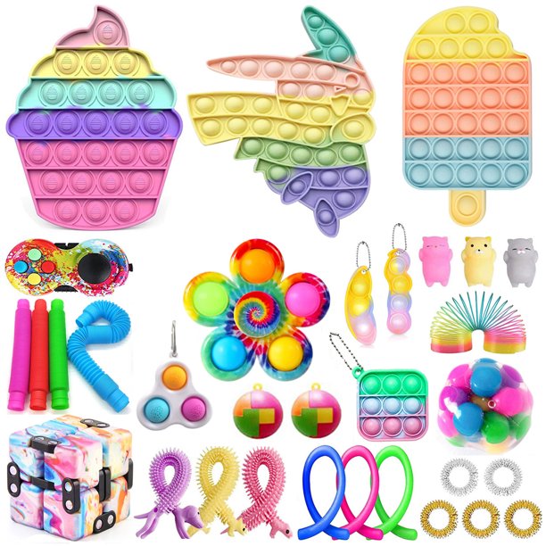 Michellecmm Fidget Toy Set TiK Tok Fidget Pack Sensory Fidget Toys Push
