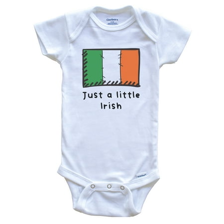 

Just A Little Irish Funny Cute Ireland Flag Baby Bodysuit