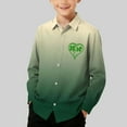 thumbnail image 2 of RXMEKW Chemise à Manches Longues Imprimée pour la Saint-Patrick pour Garçons avec Col Rabattu, 95 % Coton 5 % Spandex, Vert, 2 of 7
