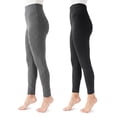 thumbnail image 3 of MUK LUKS Women's Jersey Fleece Lined High Waist Leggings, Sizes S/M to 1X/2X, 2-Pack, 3 of 6