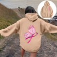 thumbnail image 2 of Chandail à Capuche Imprimé à Manches Longues pour Femmes, Ample, Oversize, Chandail, Blouse, 2 of 5