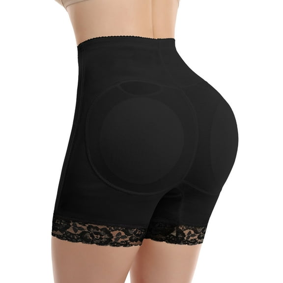 MISS COCOLI Womens Butt Lifter Padded Lace Panties Tummy Control Underwear Smoothing Hip Enahncer Body Shaper Boyshorts