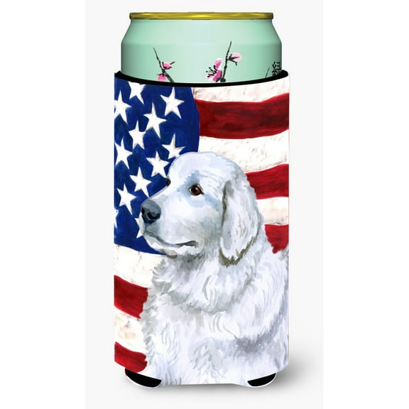 Carolines Treasures BB9675TBC Maremma Sheepdog Patriotic Tall Boy Beverage Insulator Hugger Tall Boy multicolor