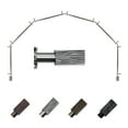 thumbnail image 3 of Bay Window Curtain Rod - 6-Sided Corner Rod, Satin Nickel Finish - Home Decor Drapery Hardware, 3 of 4