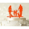 thumbnail image 1 of Family Cake Topper Personalized Silhouette Cake Topper Color Option Available 6"-8" Inches Wide, 1 of 1