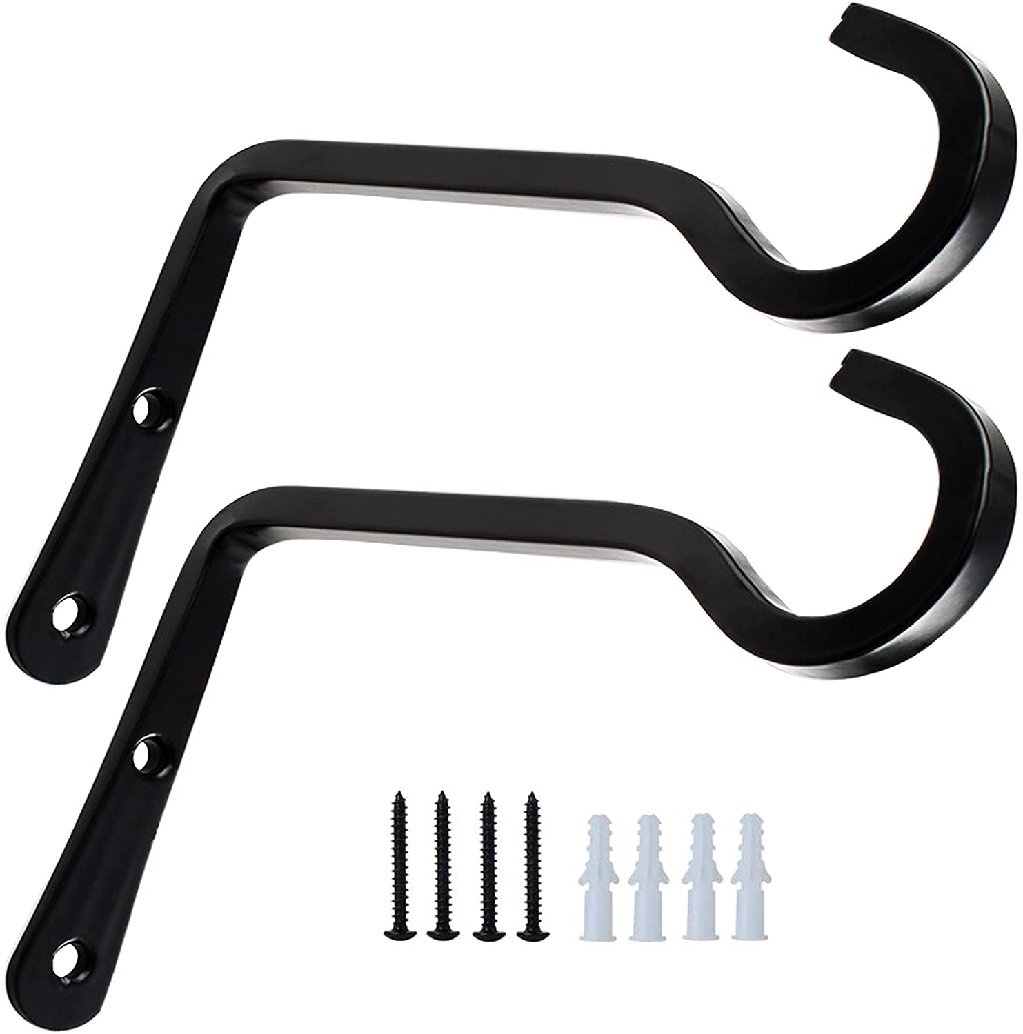 2Pcs Outdoor Hanging Plants Bracket, 6 inches Wall Mount Plant Hooks