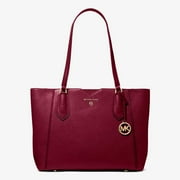 Michael Kors Mae Ladies Medium Rasperry Red Leather Tote Bag 30H9GM5T2L506