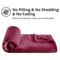thumbnail image 4 of Astarin Wine Red Fleece Twin Size Blanket for Couch&Bed - Lightweight Soft & Warm Plush Fuzzy Cozy Blankets for Fall Winter Spring,60x80 inches, 4 of 7