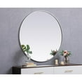 thumbnail image 7 of Metal frame round mirror 45 inch in silver, 7 of 7