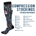 thumbnail image 2 of FORMRS Womens Knee High Socks Casual Long Thick Travel Daily Wear, 1 Pair, Jolly Snowman, 2 of 6