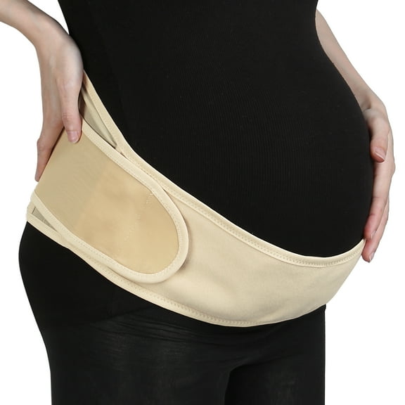 Vocoste Belly Bands for Pregnant Women adjustable Soft Breathable Beige