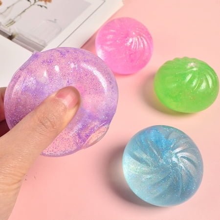 Kadlawus 4Pcs Decompression BunToyfor Stress Relief Small Silicone Hand Pinching Tool Imitation True and False Tool for Anxiety Fidget SensoryToyfor Adults andKids