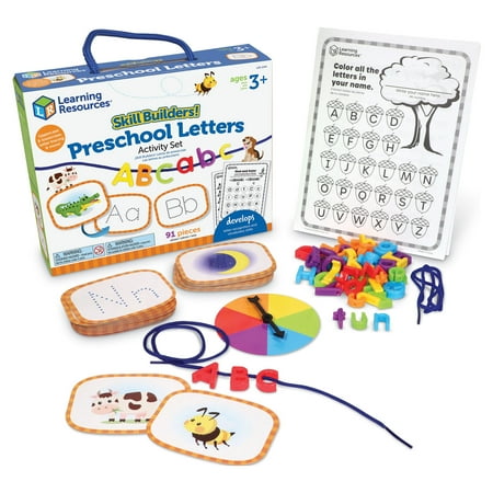 UPC: 0765023812442 | Learning Resources Skill Builders! Preschool Letters – 91 Pieces Boys and Girls Ages 3+ Toddler Learning Activities Preschool Learning Materials