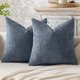 thumbnail image 1 of XmhyTop-A Juego de 2 fundas de almohada decorativas en gris y azul de 45 x 45 cm, estilo bohemio moderno para dormitorio y sala de estar., 1 of 5