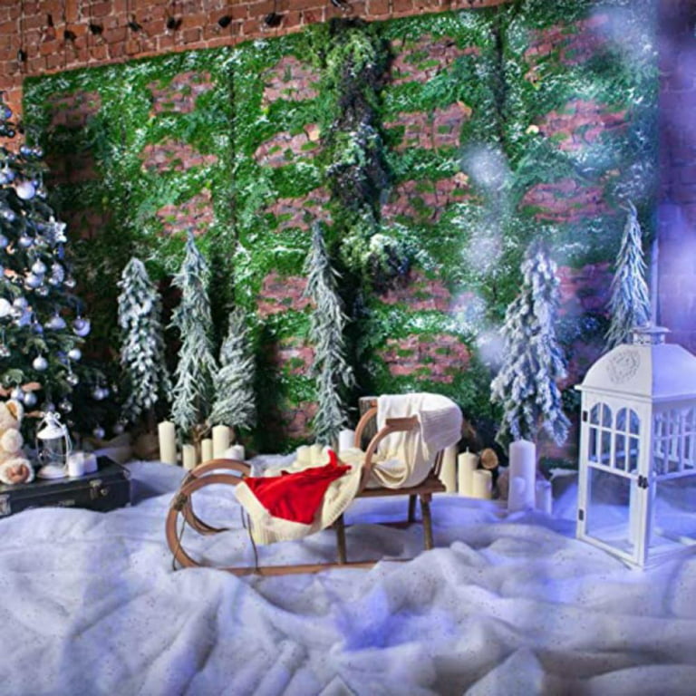 ANNAMALL Indoor Doormat, Christmas Trees Snow Winter Festival Red