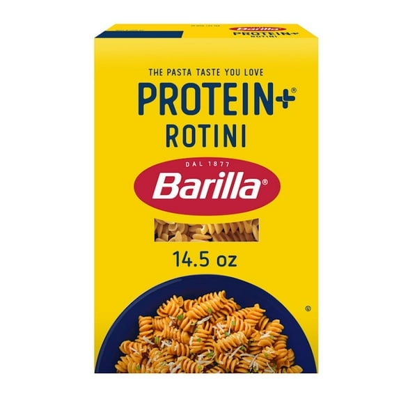 Barilla Protein  (Plus) Rotini - plant based pasta - Made from Lentils, Chickpeas & Peas - Non-GMO, Kosher Certified and Vegan